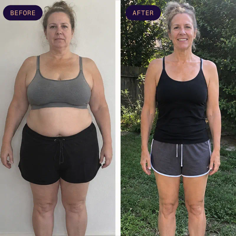 Before and after photos of Michelle
